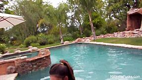 Natasha Nice and Alison Tyler behind the scenes