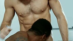 Hot black gay couple engages in intimate activity