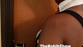 nyla redd shakes her big booty while taking josh bonnet's huge cock