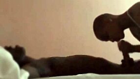 Black MILF with natural big tits in deepthroat preview