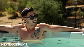 muscular writer dominates bratty twink in shower