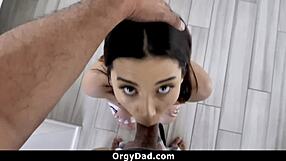 i helped my stepdaughter with mouth stretching practice