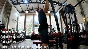 Back workout with flexibility training.