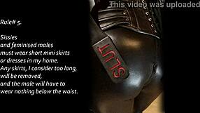 How should a sissy act during anal training?