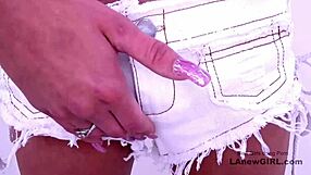 Hot Skinny Blonde Teases Big Cock at Casting Audition. Can You Resist the Handjob?