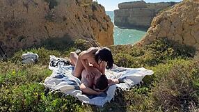Sun, sea, and orgasms with outdoor fucking by horny Brazilian MILF