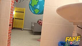 Fake Hostel - Selfie Crazed Cute Teen Girl in Pigtails Gets Hard Fuck by Older Hostel Owner