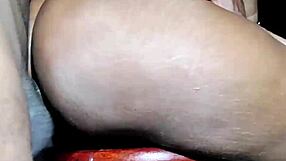 black guy stretches my ass wide open with cum dripping