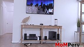 Secretly Filmed Stepmom Playing with Her Shaved Pussy Alone