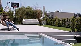 private black - journalist marilyn sugar milks huge ebony cock during interview