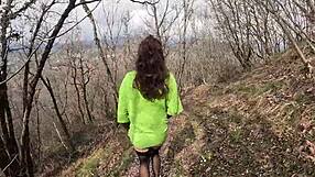 Naked Beauty in Woods: Horny Self-Touch