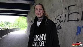 German Scout - Crazy Tattoo Model Lisa Rocketcock Picked Up for Hardcore Casting Fuck