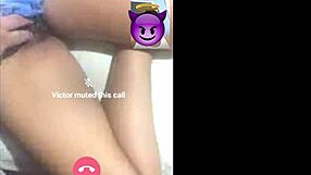 Horny latina hotwife fucked by husband while voyeur masturbates.