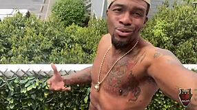 Big Cocked Rome Major Cums on Tattooed Bitch Virah Payam's Tongue