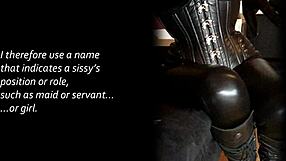 How should a sissy act during anal training?