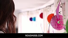 Roughuse teen fucked by stepbro and stepsis on birthday Lola Mai Mia Kay