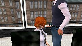 Boss and employee’s hot office affair in uniform