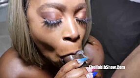 Breyana Moore sucks and slobs on John Long.