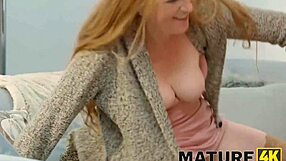 Feeling the cockblock as a mature woman rides passionately.