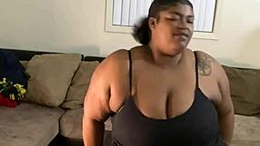 Getting stuffed on the living room table with big cock