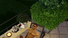 hunky sims 4 sweaty threesome action