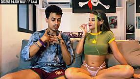 Lady milf teaches anal fetish.