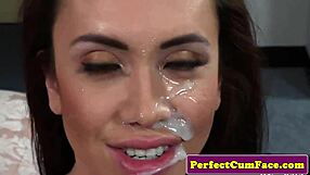 British Babe Sucks Trio Before Intense Facials