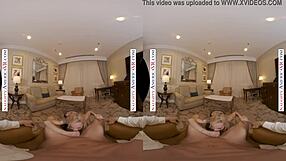 Blonde MILF Devon in lingerie prepares for deepthroat and pussy fucking on her play date