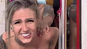 In the morning, she offered a foot and a coffee roll in this homemade video.