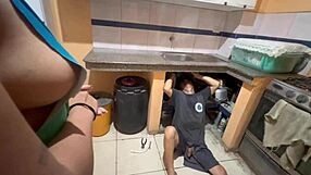 Plumber Fixes Hot Neighbor's Wet Pussy with Shameless Moves