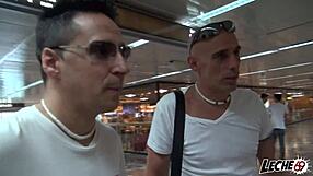 Blonde pornstar Ginger gets deepthroat blowjob