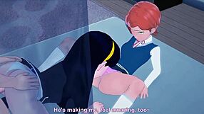 Violet Parr dominates in wild threesome POV competition