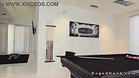 gay models anal fuck at pool table after photo shooting