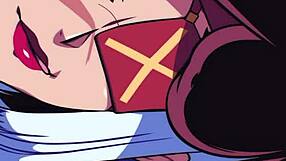 vampire sucks cum in hentai