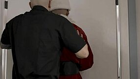 does santa fuck the petite teen beauty at his boss's home