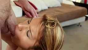 adorable pov deepthroat competition with huge cum!