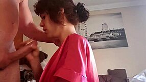 Waking up to an early morning blowjob and handjob from curly-haired mommy until I cum