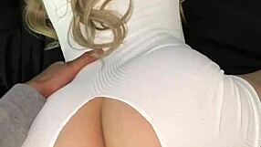 Blonde snowbunny ripped by BBC and filled with cum