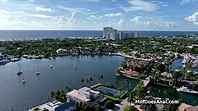 playing with deep throating milf's butt