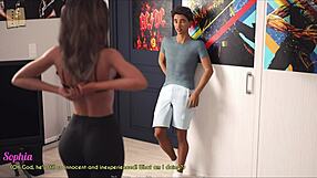 Wife and Stepmother Play Game Together