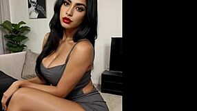 Latina MILF Veronica strips nude in lingerie