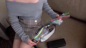 Young Babe Bent Over for Hardcore Riding in Homemade Action.