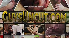 Uncut Hunk Feels Intense Pleasure Stroking His Dick Solo to Cumshot!