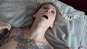 Inked Redhead Milf Vanessa Gets Rough Deepthroat and Rimjob