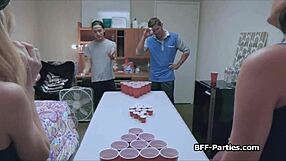 So, we went from beer pong to a hot orgy at the dorm tonight
