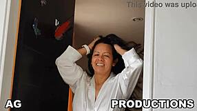 In this complete movie, agarabas and olpr perform a private striptease, undressing their big tits and ass with clothes ripped.