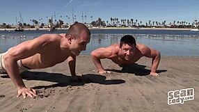 frankie shaw bareback sucking hunk's cock in gay fantasy scene