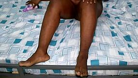 Ebony Woman Toys Pussy Dildo Squirting Masturbation