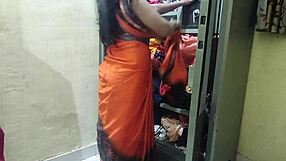 Indian maid stripped from saree for wild pounding in Hindi audio