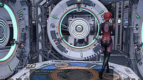 Stranded in space, holding hands with an asian scientist milf.